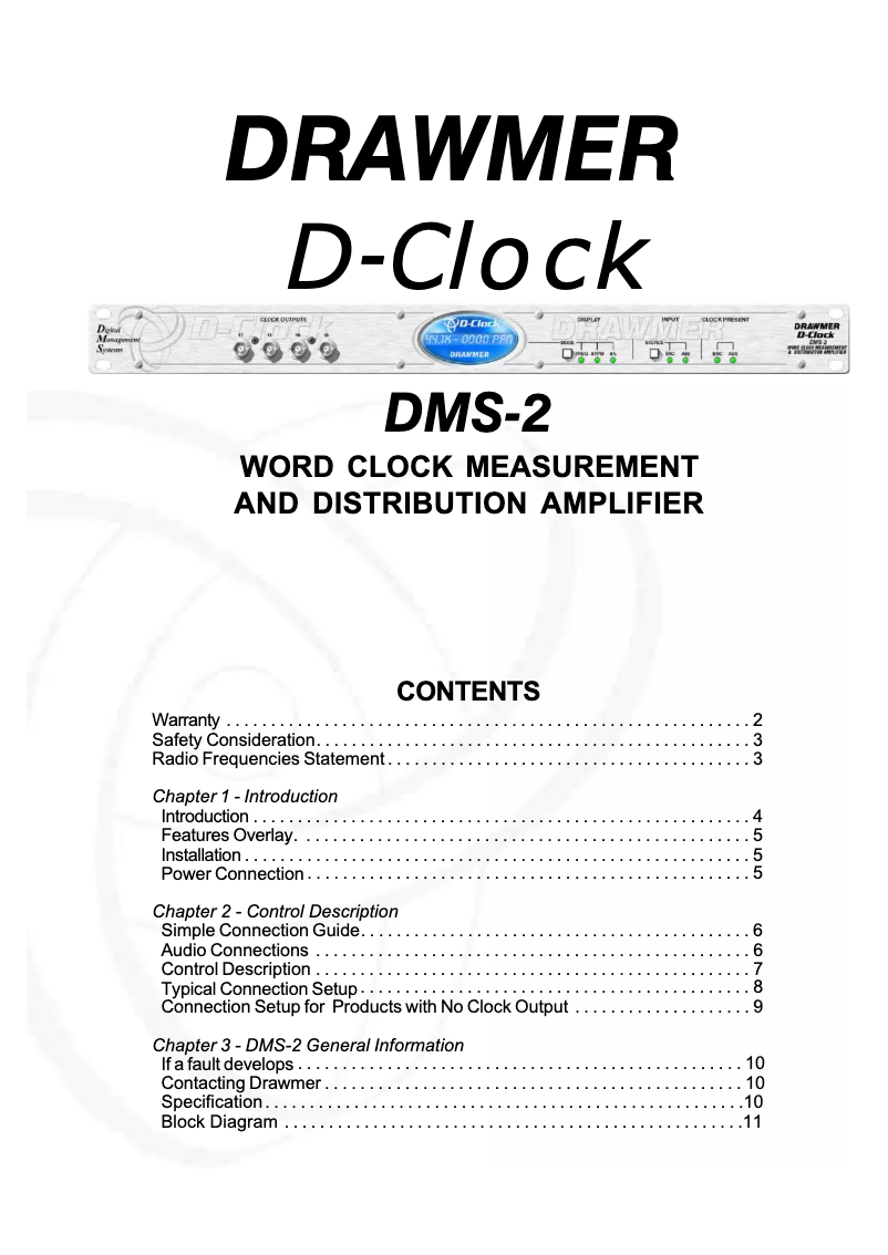 First page image of the manual for DMS-2