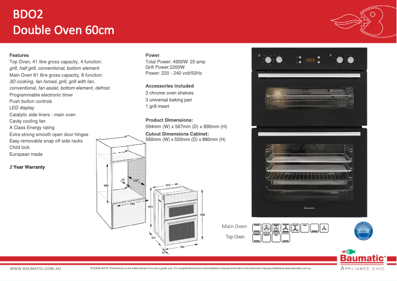 First page image of the manual for BDO2