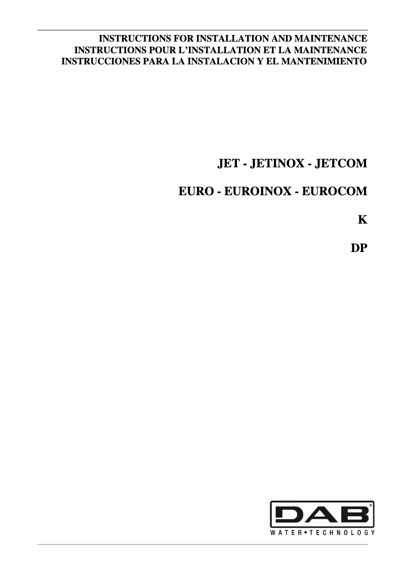 First page image of the manual for JetCom