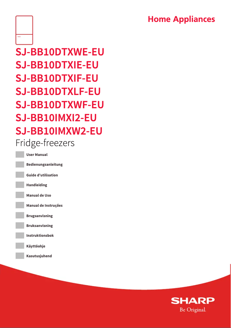 First page image of the manual for SJ-BB10DTXWF-EU