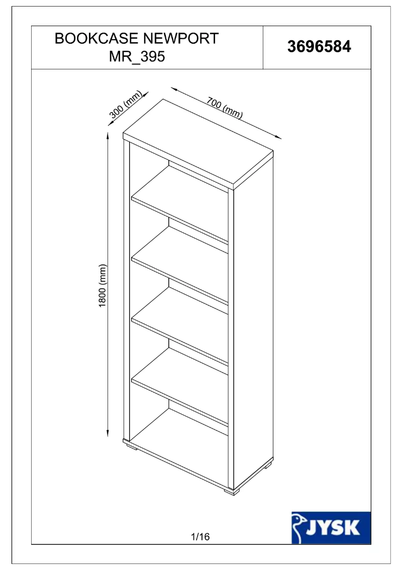 First page image of the manual for Gesten (70x180x30)
