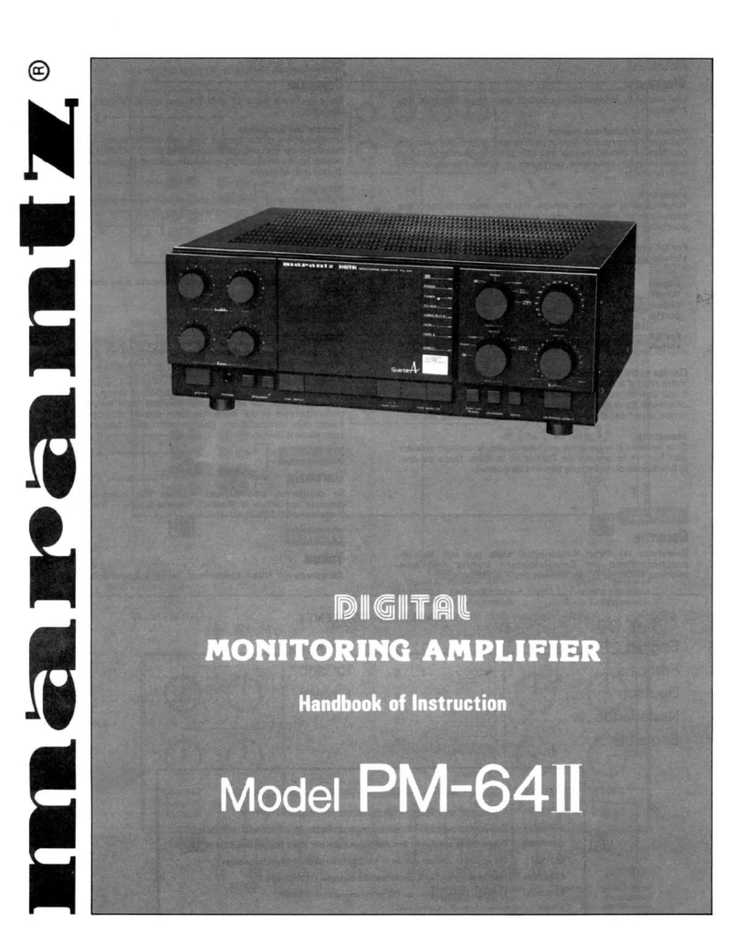 Page 1 of the manual User Manual Marantz PM-64II