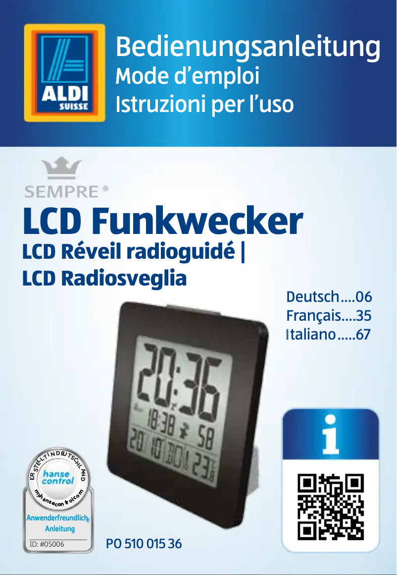 First page image of the manual for 67205