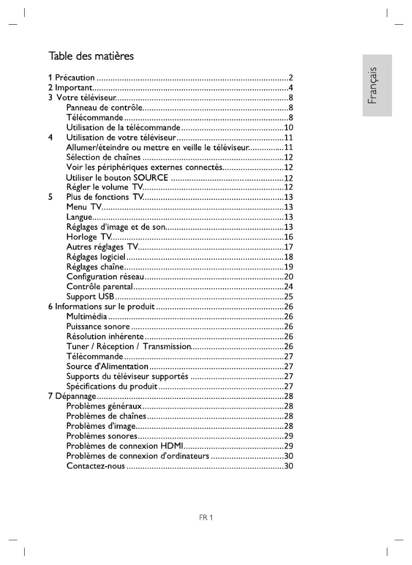 First page image of the manual for 6000 series 55PFT6100