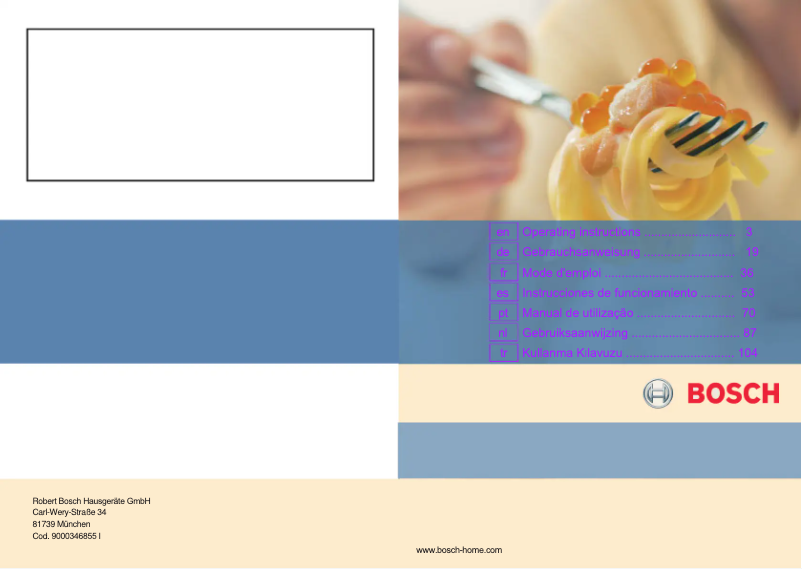 First page image of the manual for PRP626B90E