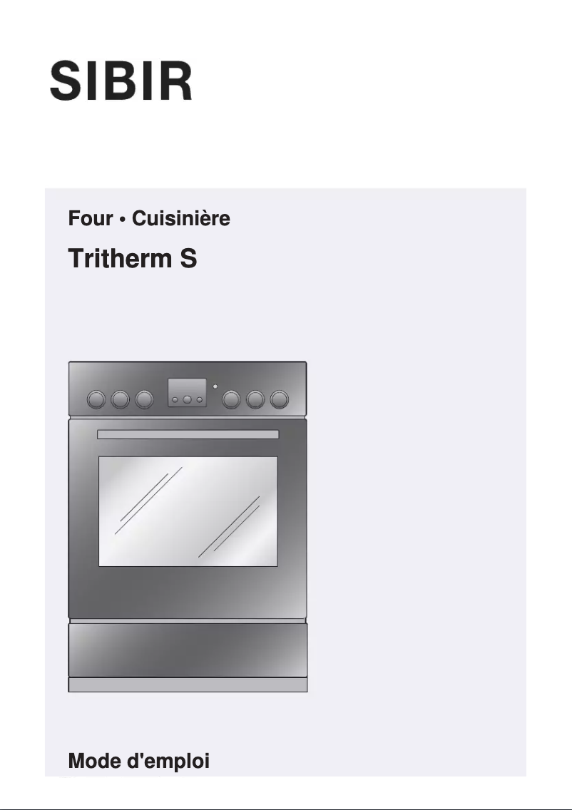Page 1 of the manual User Manual SIBIR Tritherm S 506478