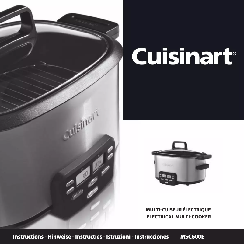 Page 1 of the manual User Manual Cuisinart MSC600E