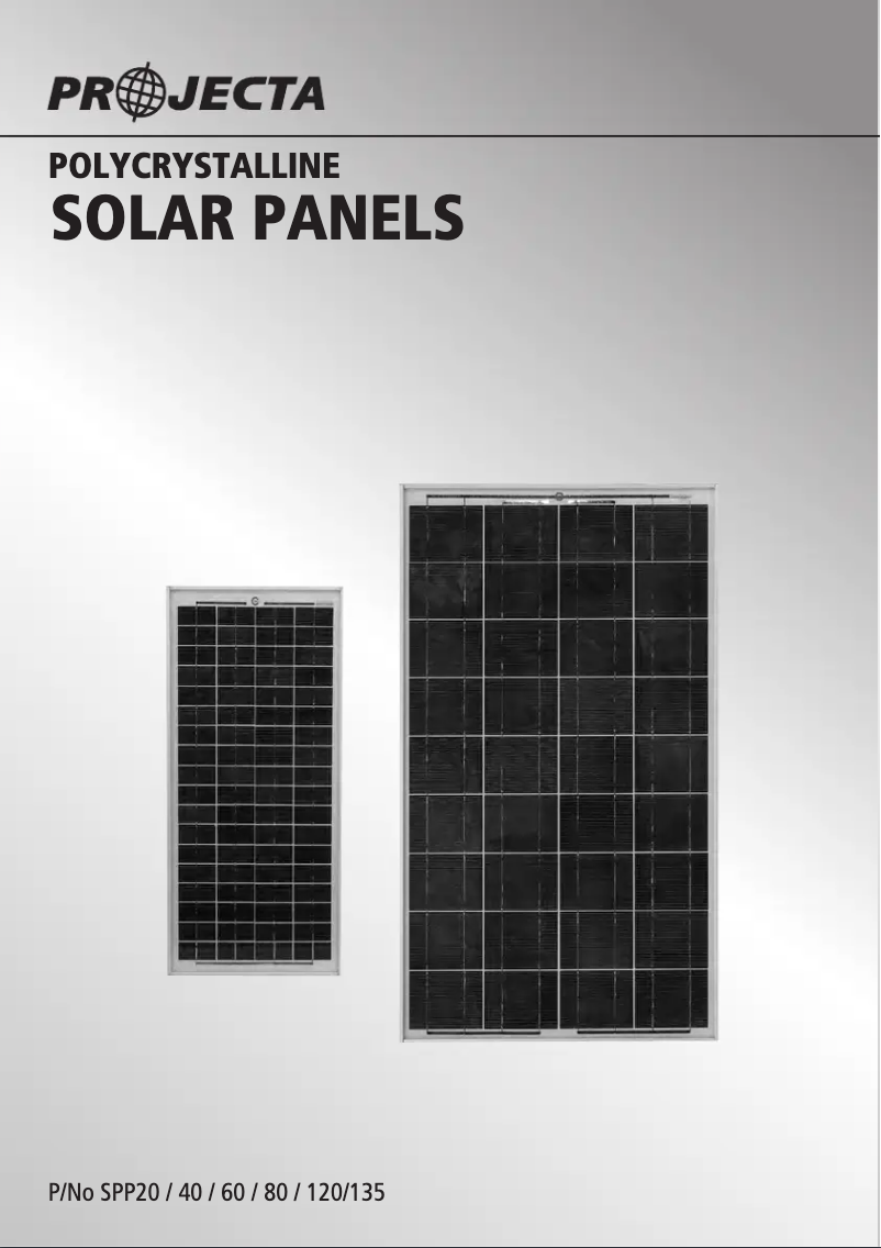 Page 1 de la notice Manuel utilisateur Projecta SPP20