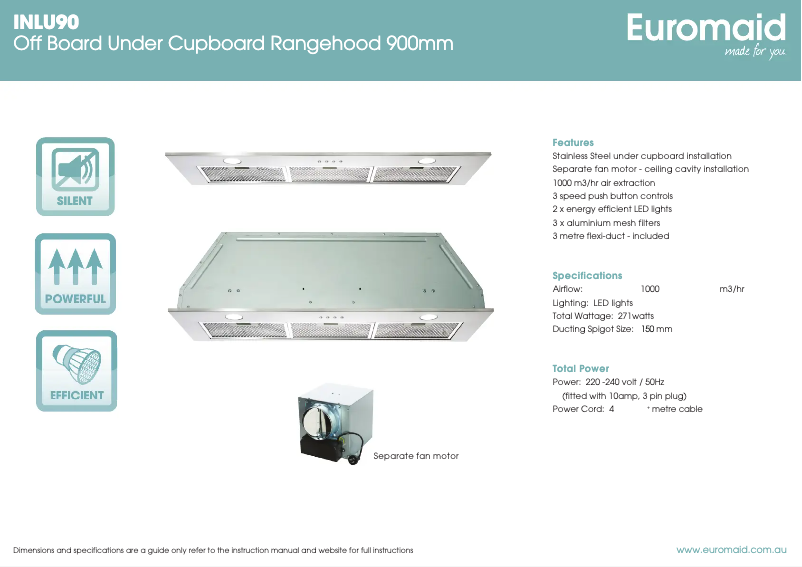 First page image of the manual for INLU90