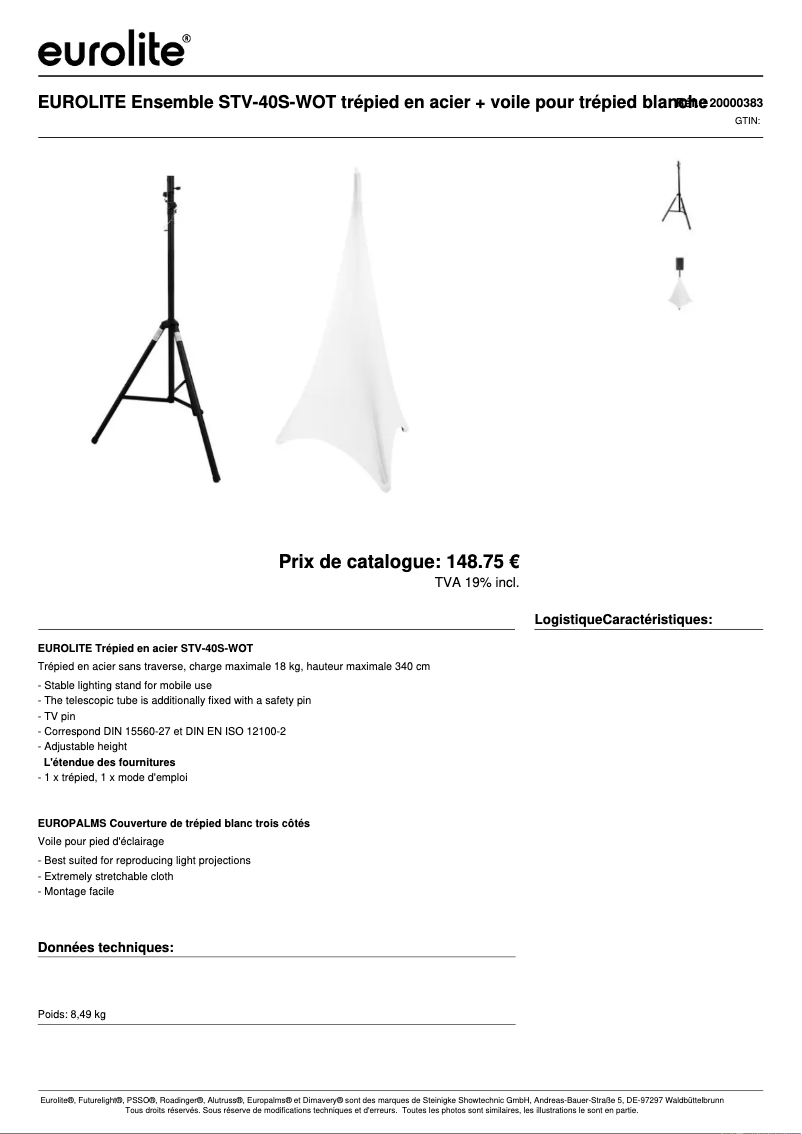 First page image of the manual for STV-40S