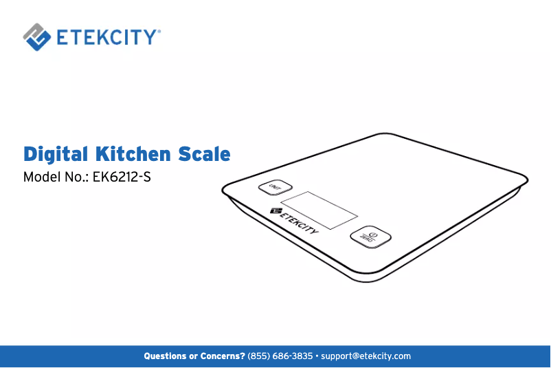 First page image of the manual for EK6212-S