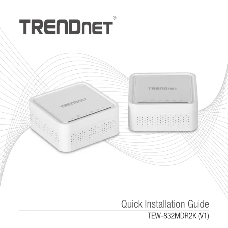 Page 1 of the manual User Manual TRENDnet TEW-832MDR2K