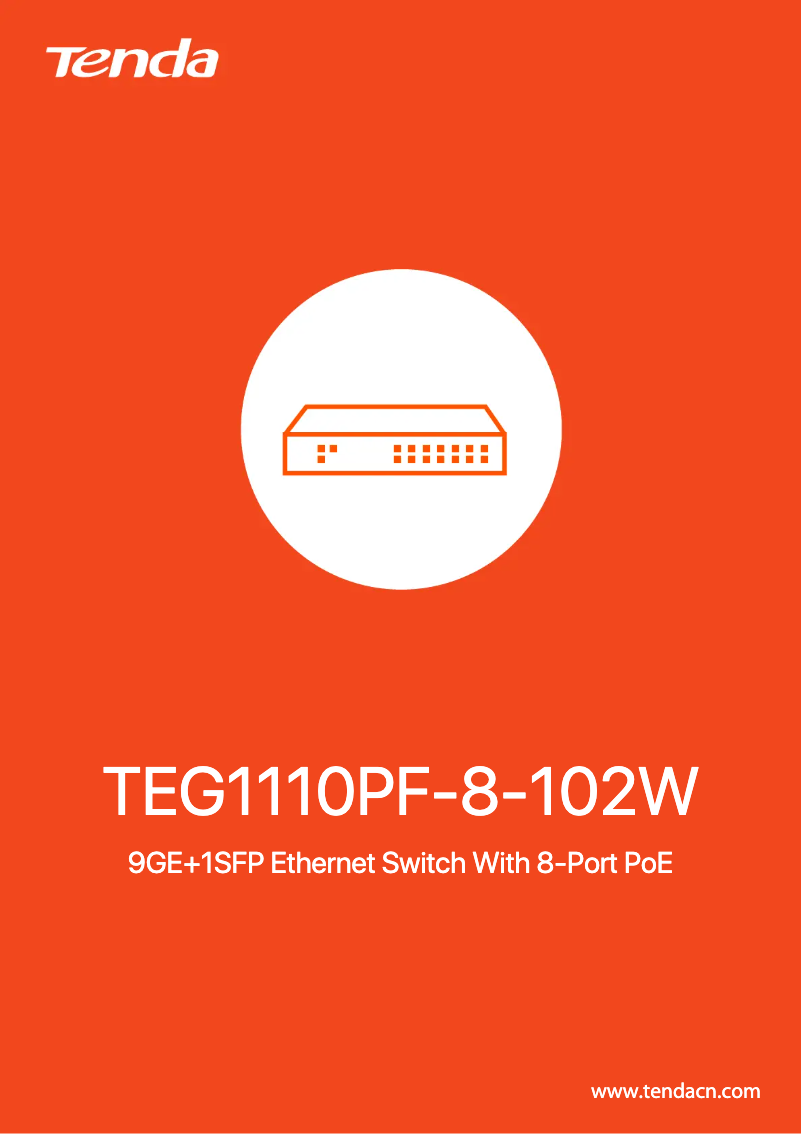 First page image of the manual for TEG1110PF-8-102W