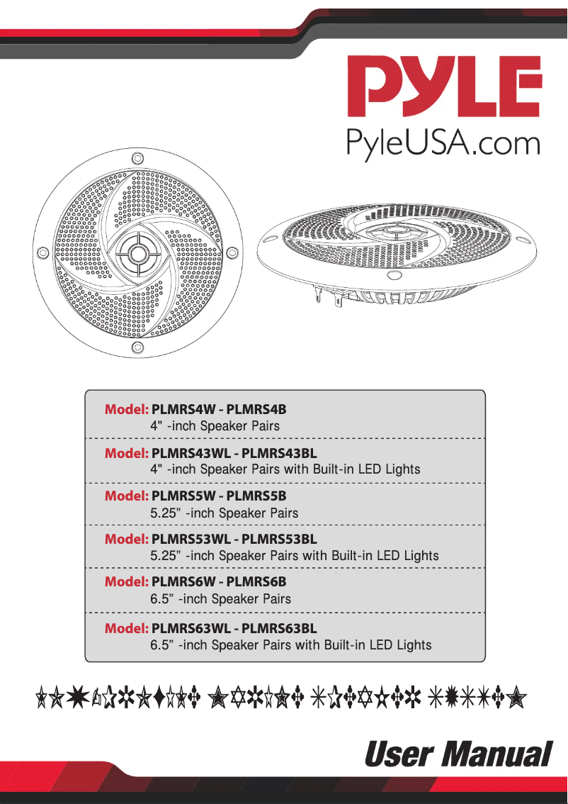 Page 1 of the manual User Manual Pyle PLMRS4B