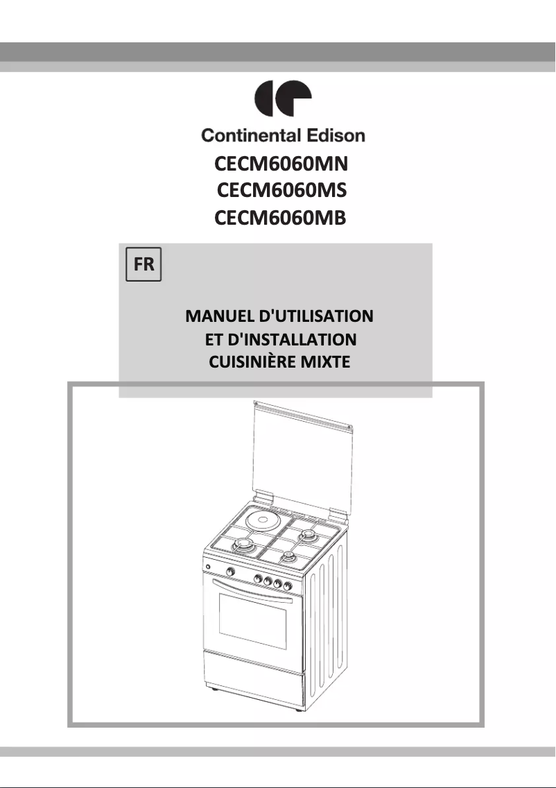 Page 1 of the manual User Manual Continental Edison CECM6060MB