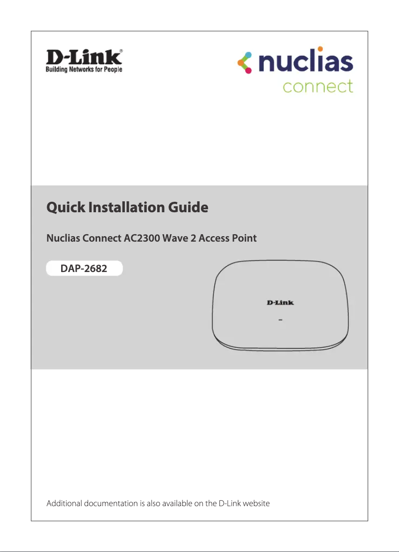 Page 1 of the manual Installation Guide D-Link DAP-2682