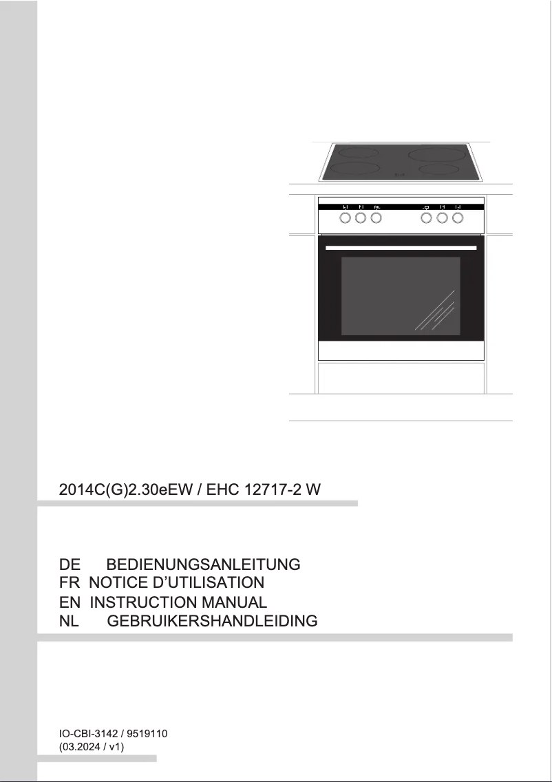 First page image of the manual for EHC 12717-2 W