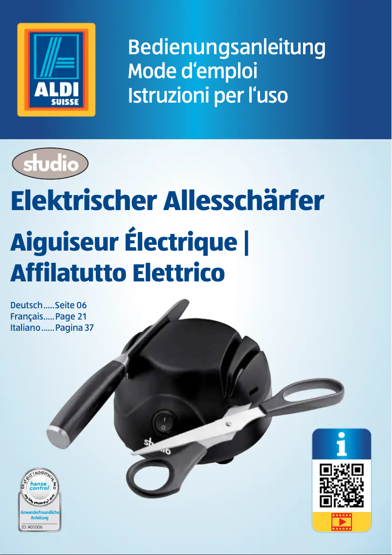 First page image of the manual for GT-AS-01