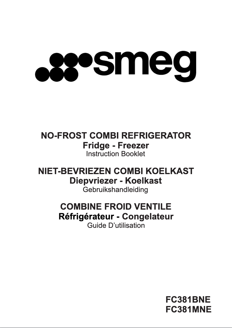 Page 1 of the manual User Manual Smeg FC381BNE