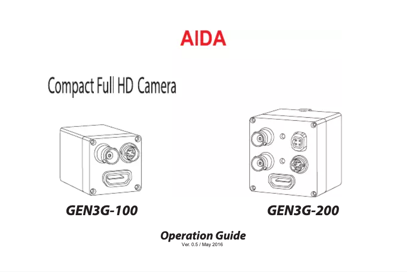 Page 1 of the manual User Manual Aida GEN3G-200