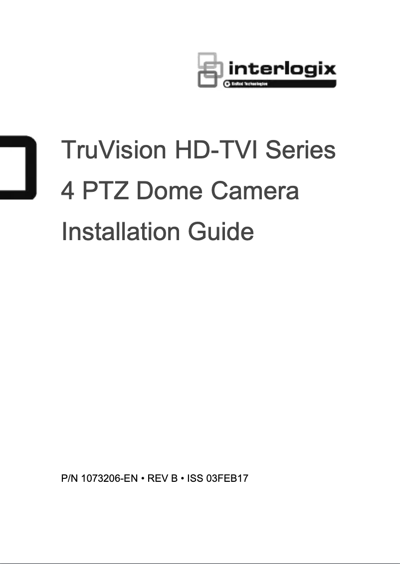 First page image of the manual for TruVision TVP-4403
