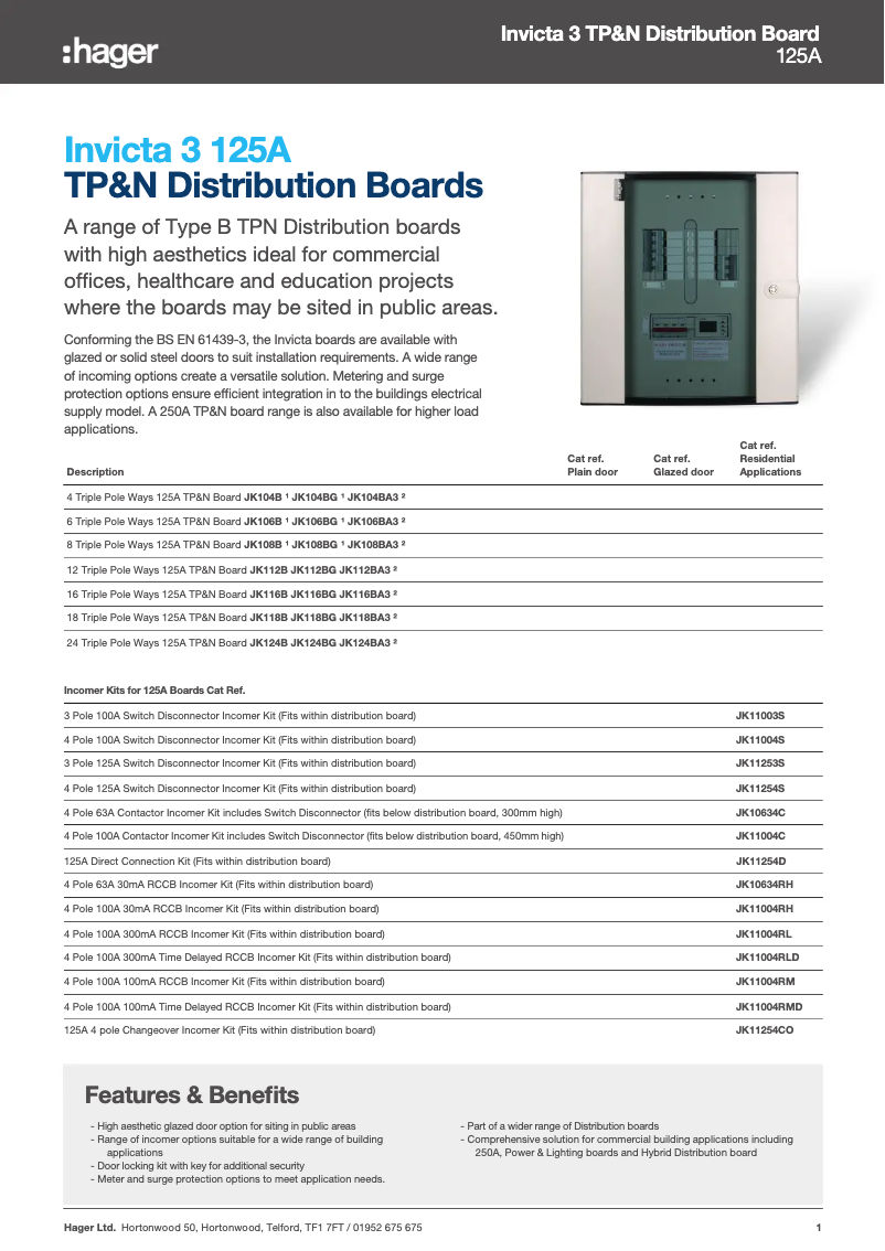 First page image of the manual for JK108BA3