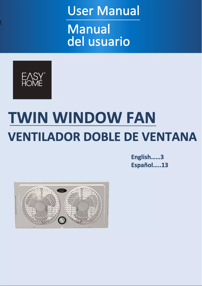 First page image of the manual for Twin Window Fan MWF-892