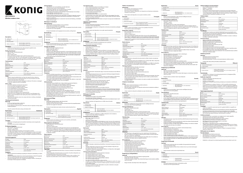 First page image of the manual for SAS-CLALOS10