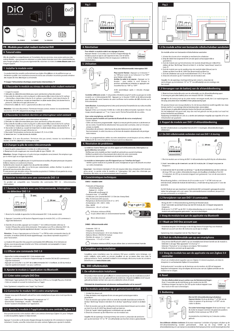 Page 1 of the manual User Manual DiO 55852