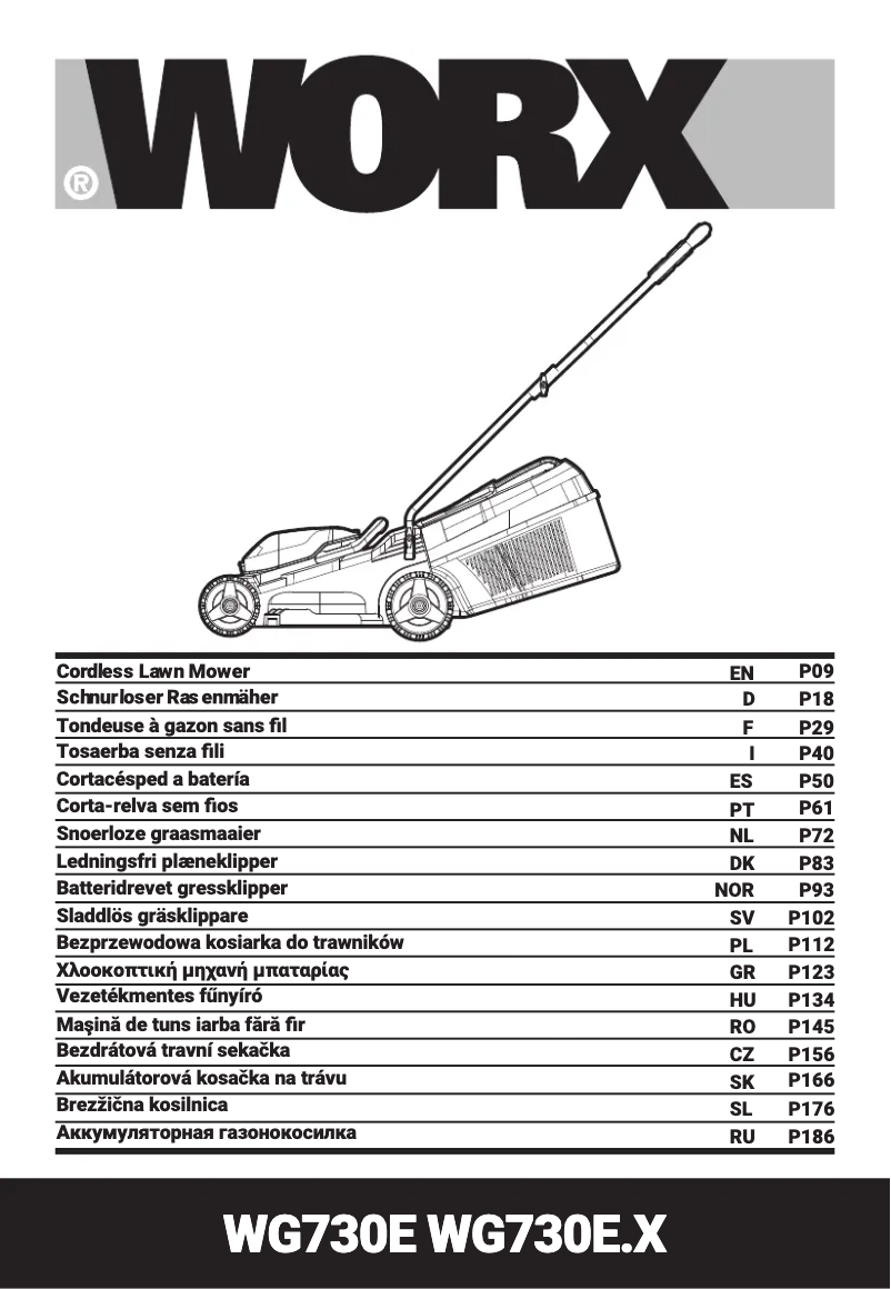 First page image of the manual for WG730E.1