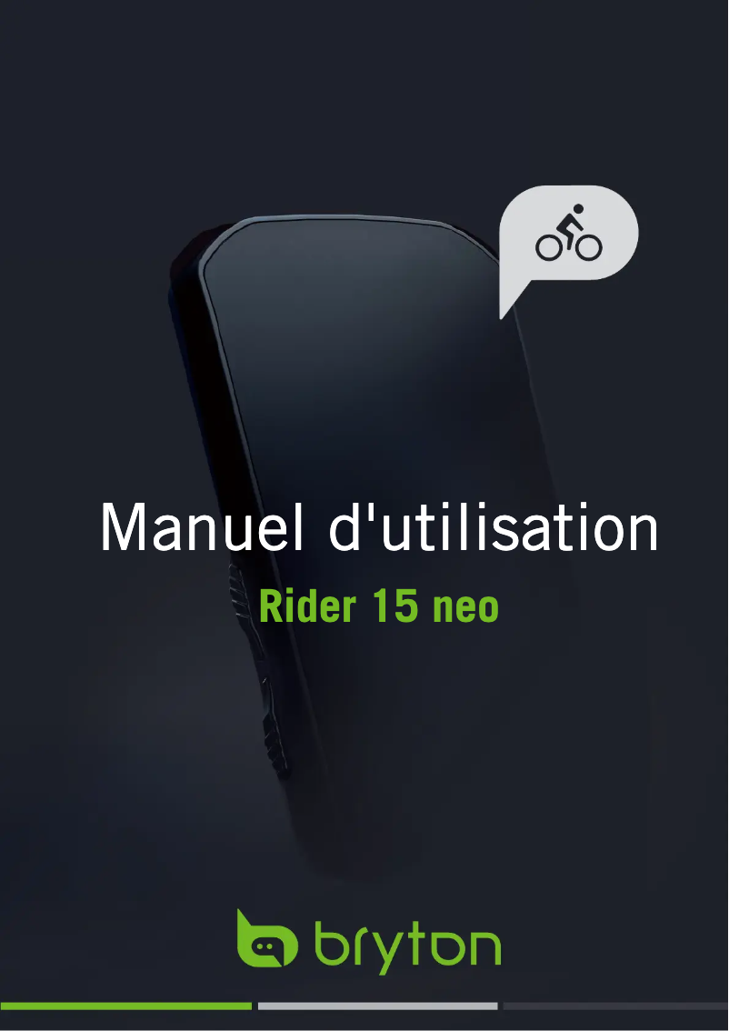 First page image of the manual for Rider 15 neo