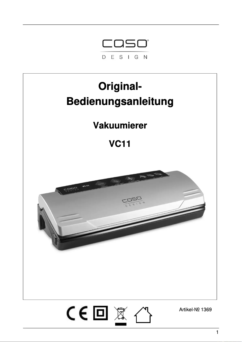 First page image of the manual for VC11