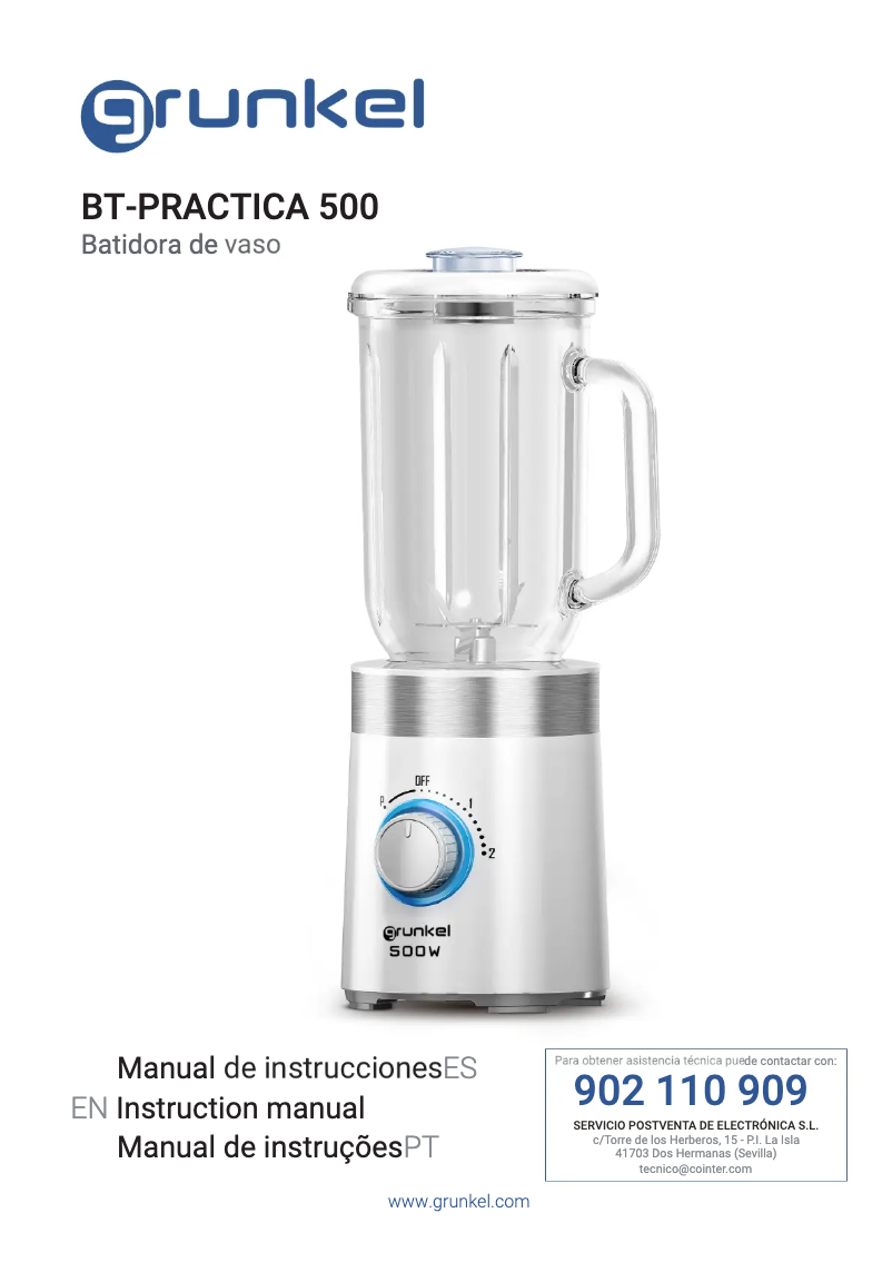 First page image of the manual for BT-PRACTICA 500