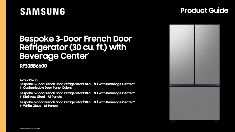 Page 1 of the manual Brochure Samsung RF30BB6600QLAA