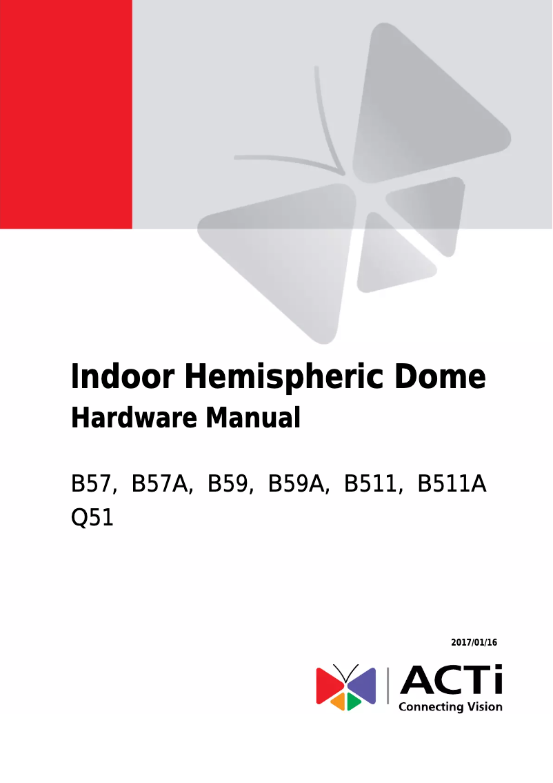 Page 1 of the manual Instruction Manual ACTi B511A