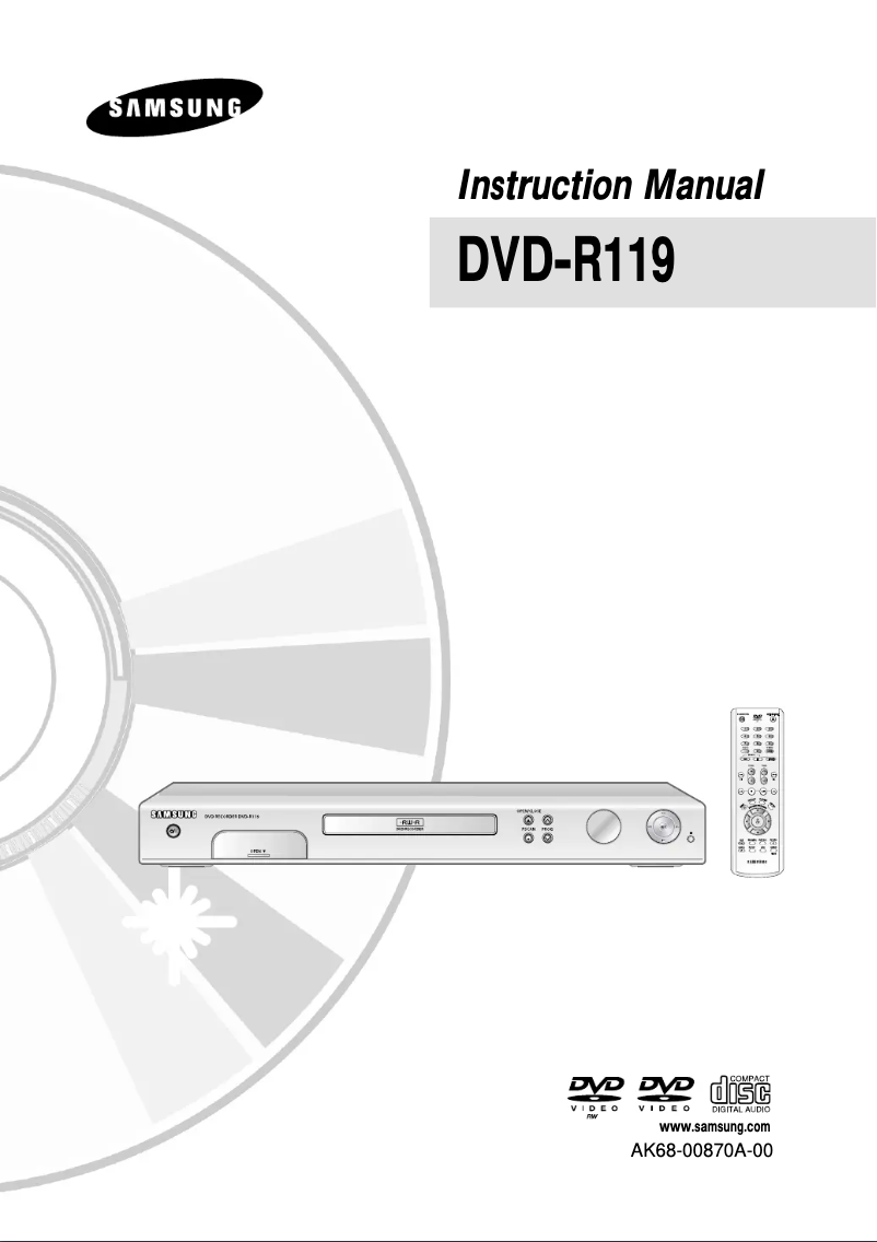 First page image of the manual for DVD-R119