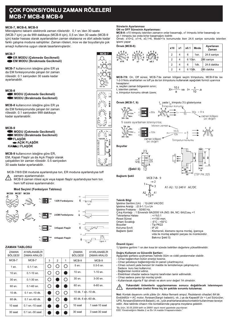 Page 1 of the manual Quick Start Guide ENTES MCB-9
