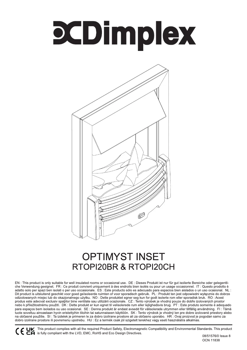 First page image of the manual for RTOPI20CH