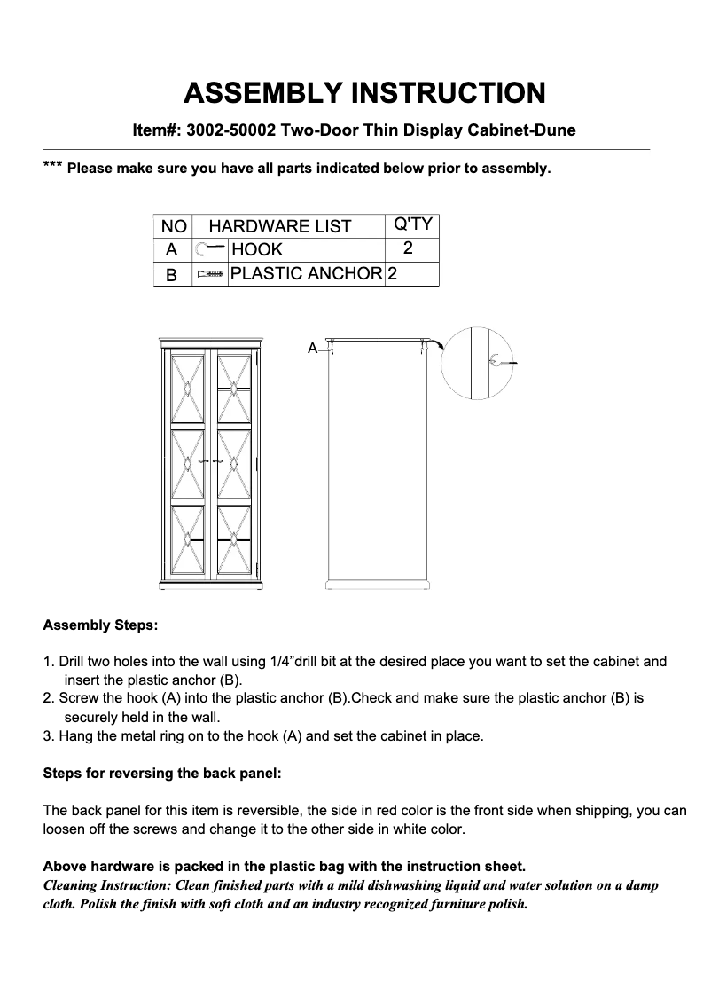 Page 1 of the manual User Manual Hooker 3002-50002