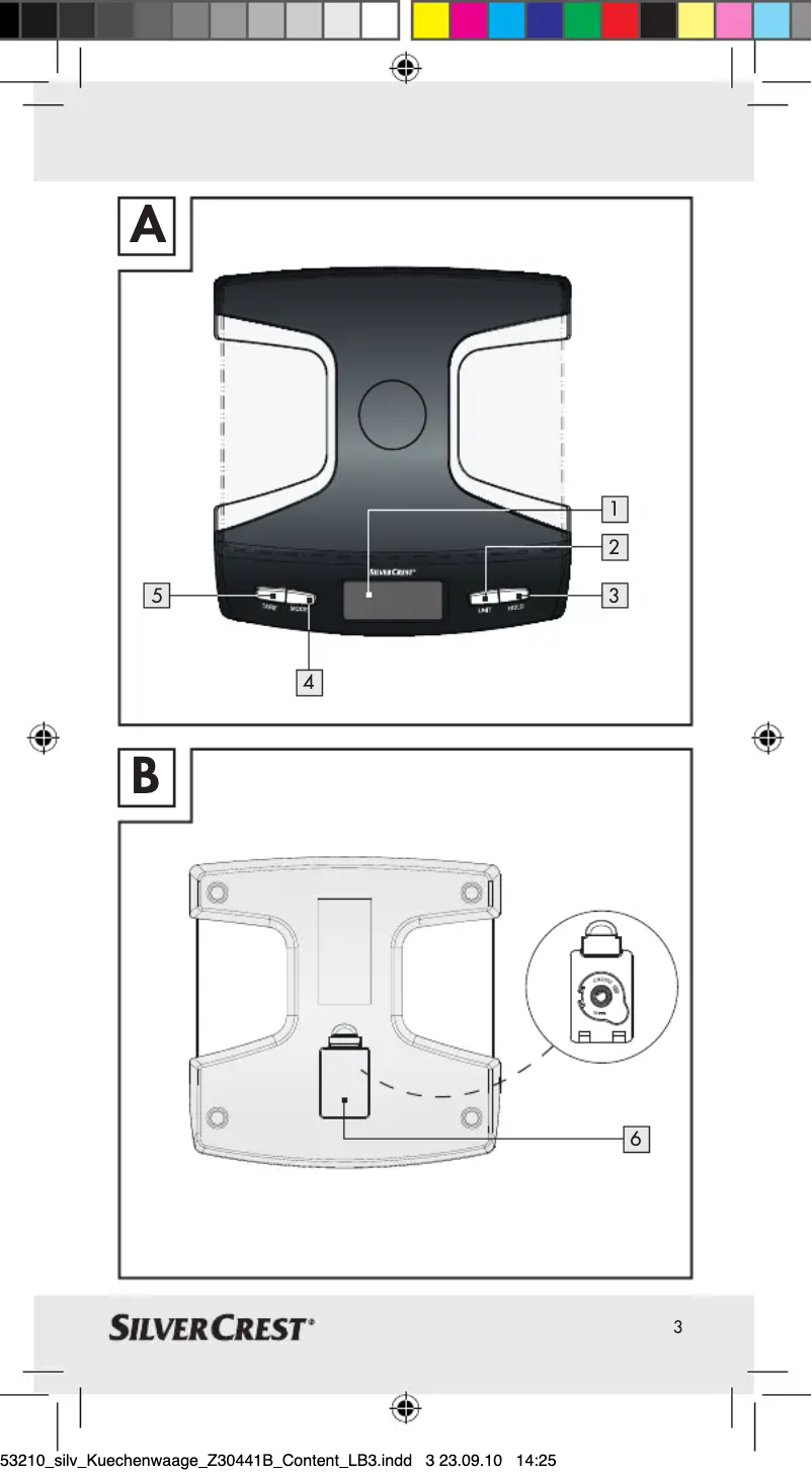 Page 1 of the manual User Manual SilverCrest Z30441B