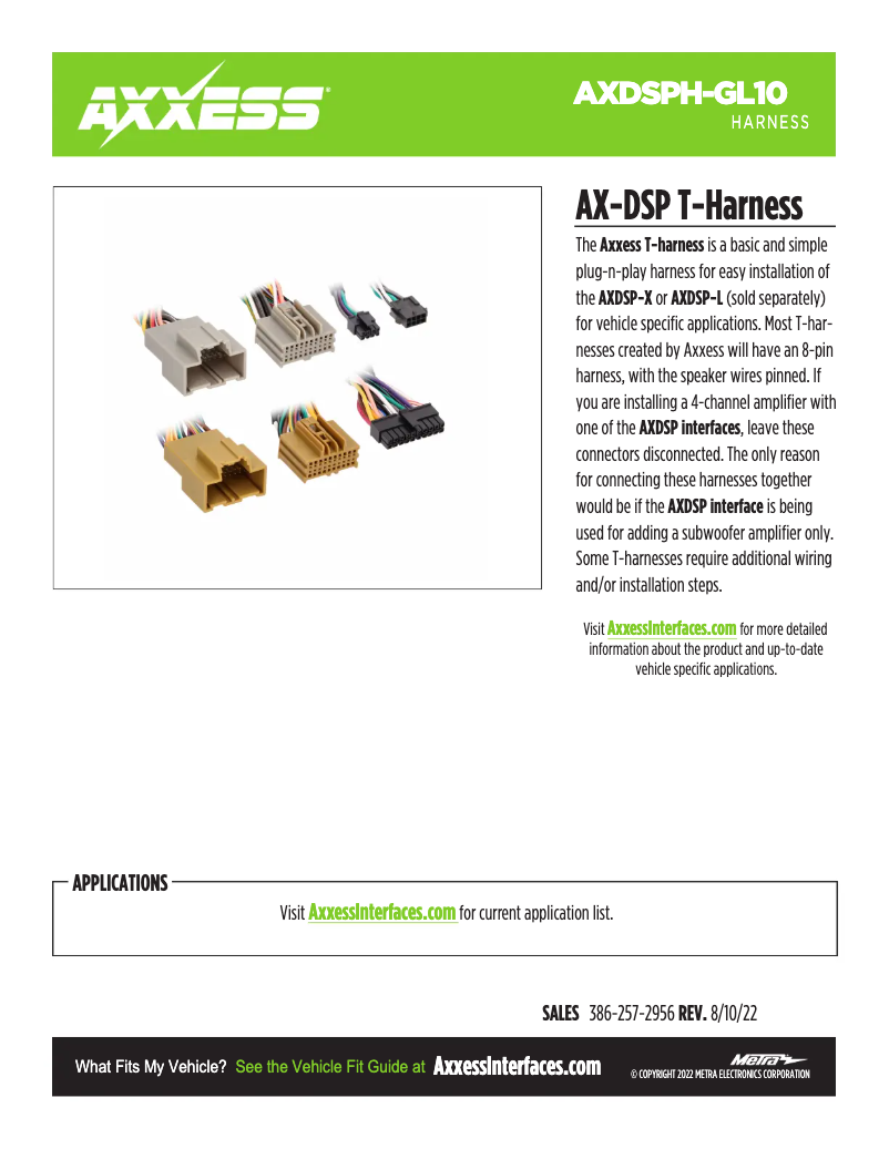 First page image of the manual for AXDSPH-GL10