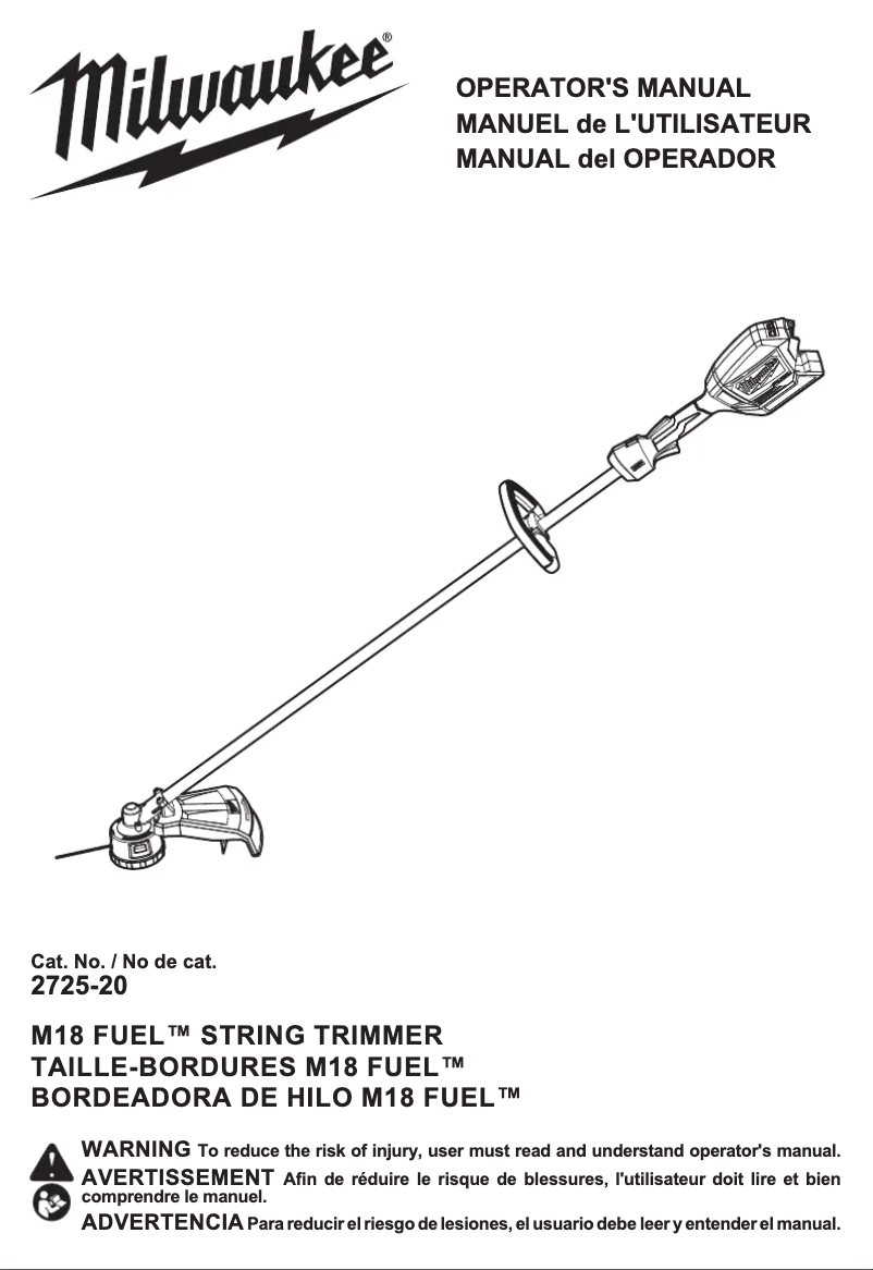 Page 1 of the manual User Manual Milwaukee M18 Fuel 2725-21HD