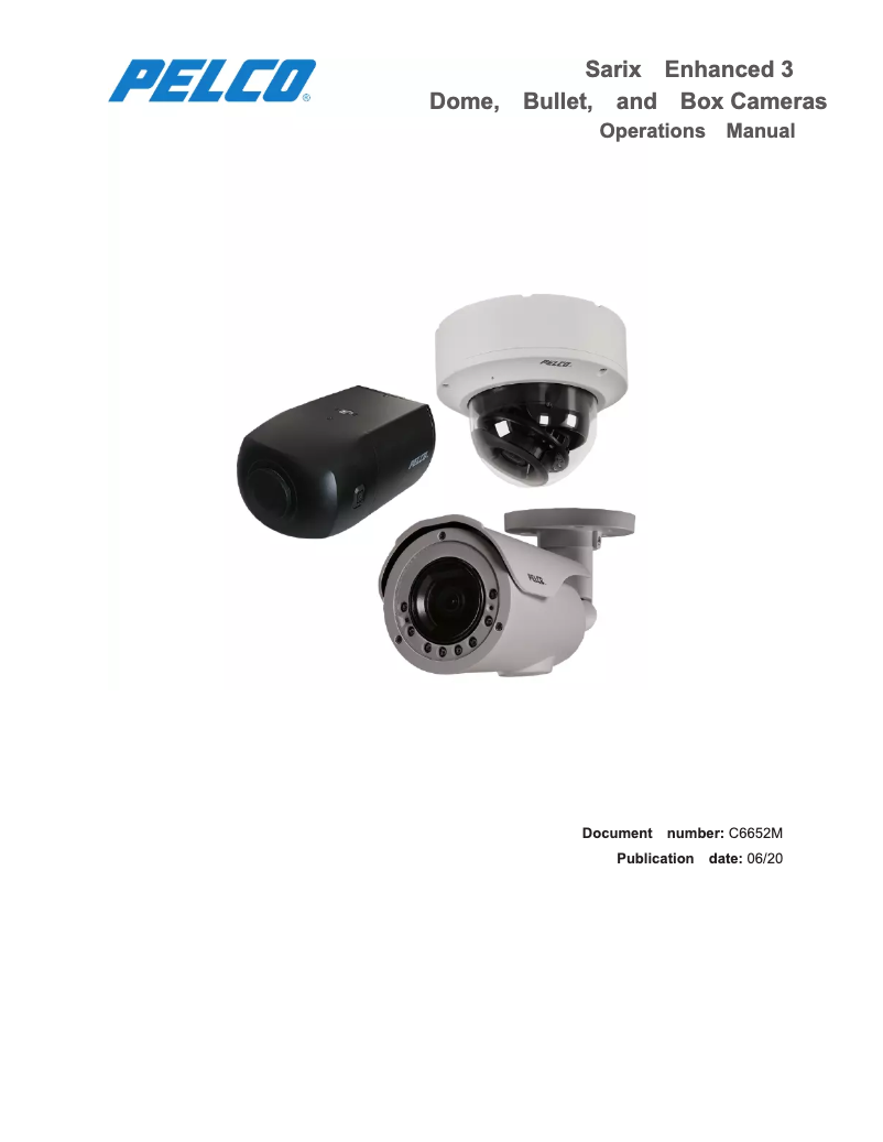 Page 1 of the manual User Manual Pelco Sarix Enhanced IME832-1ERS