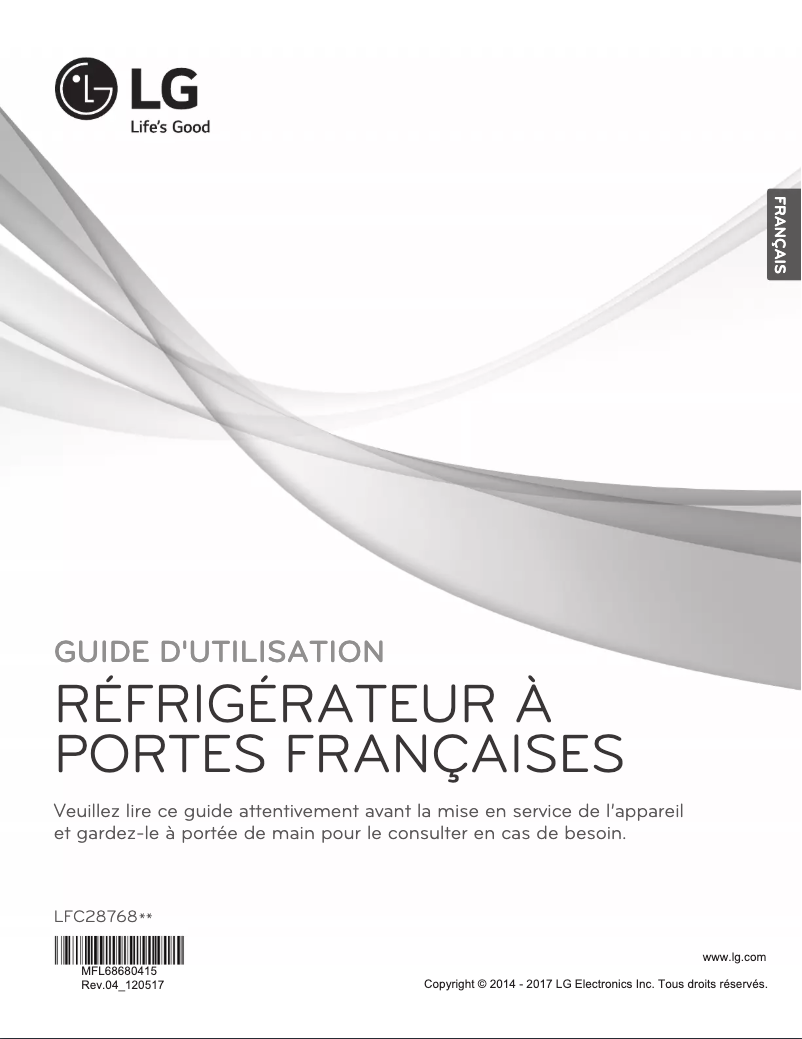 Page 1 of the manual User Manual LG LFC28768ST