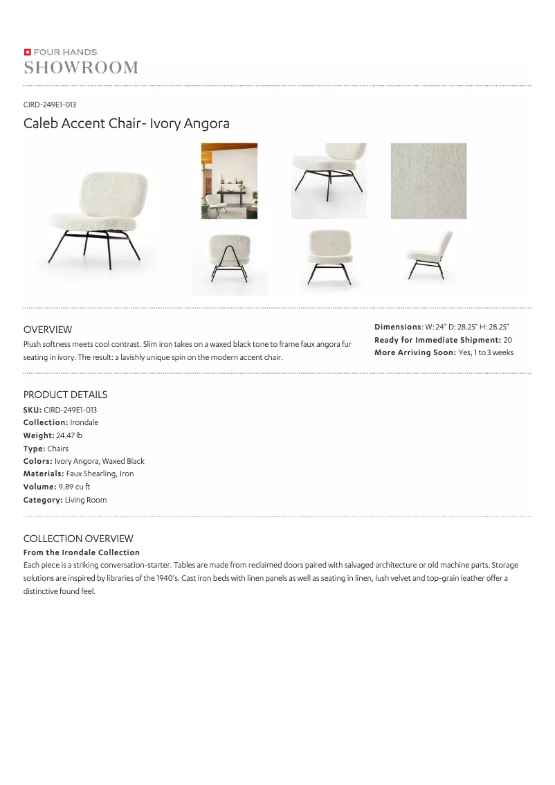 Page 1 of the manual User Manual Four Hands CIRD-249E1-013