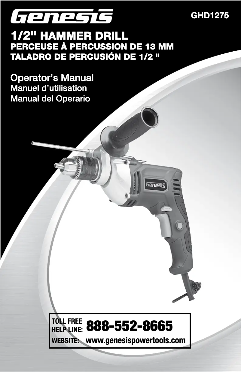 First page image of the manual for GHD1275