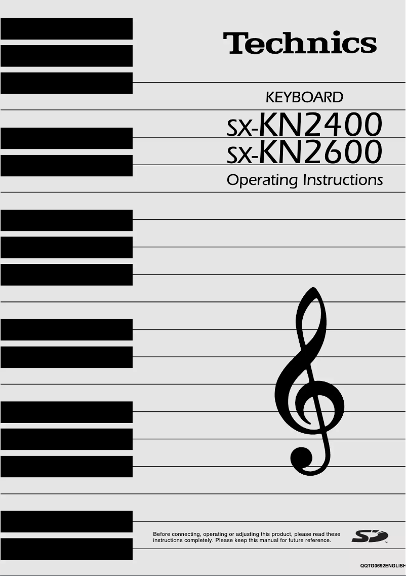 First page image of the manual for SX-KN2400