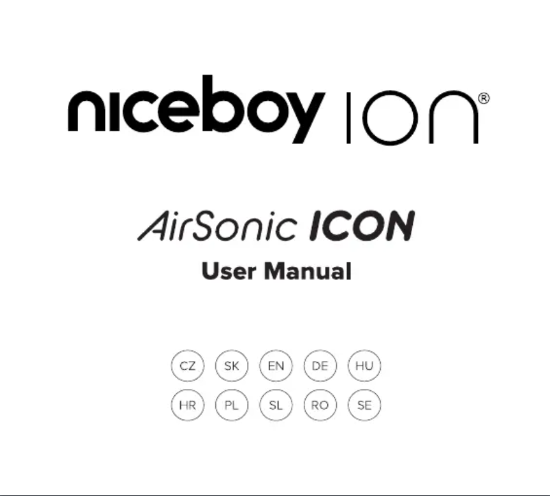 Page 1 of the manual User Manual Niceboy AirSonic ICON