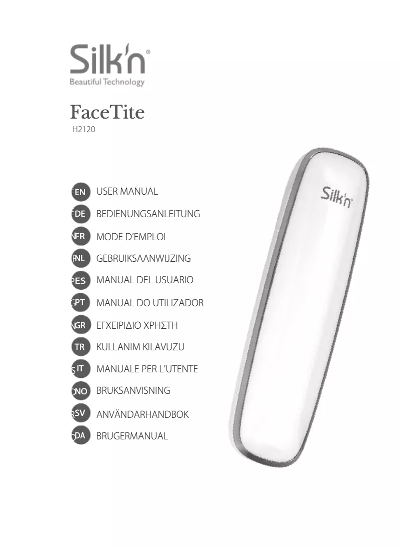 First page image of the manual for FaceTite H2120