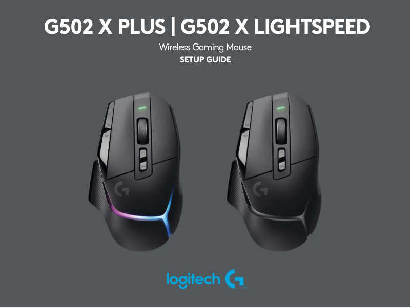 Image de la première page du manuel de l'appareil G502